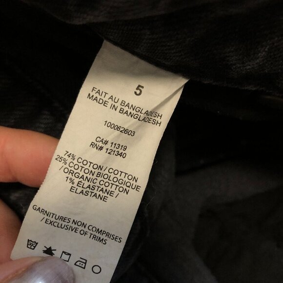 3/$25 ❥ Garage Straight Wide Leg High Waist Distressed Soft Black Size 5 Jeans - Picture 10 of 13